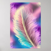 Vogelfederdesign - Variation auf einer Vogelfeder Poster (Vorne)