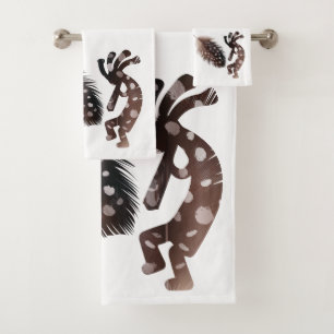 Vogelfederner Kokopelli-Badehandtuch-Set Badhandtuch Set