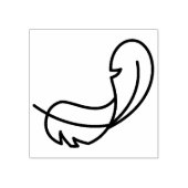 Vogelfederweiße Hintergrundfarbe Gummistempel (Prägung)