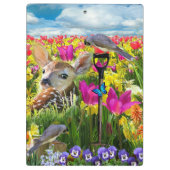 Vogelfeld von Blume Klemmbrett (Rückseite)