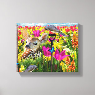 Vogelfeld von Blume Leinwanddruck