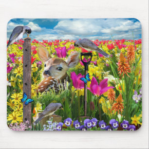 Vogelfeld von Blume Mousepad