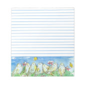 Vogelfeld-Zaun-Schmetterling-Blume Wiesenleine Notizblock (Vorderseite)