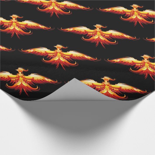 Vogelfeuer Phoenix 3 Geschenkpapier (Ecke)