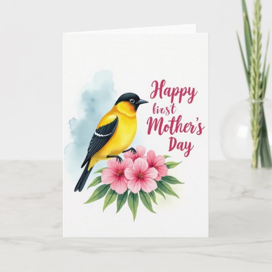 Vogelflorales Muttertagsgrußkarte Karte (Vorderseite)
