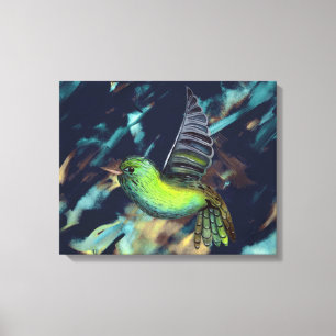 Vogelflug im Abstrakten Hintergrund Leinwanddruck