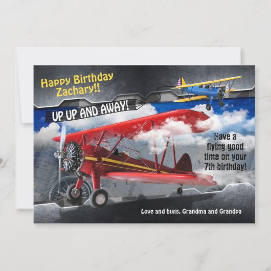 Vogelflugkarte Einladung (Vorderseite)