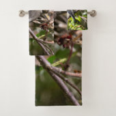 Vogelfotografie, Bohemisches Waxwing Badhandtuch Set (Insitu)