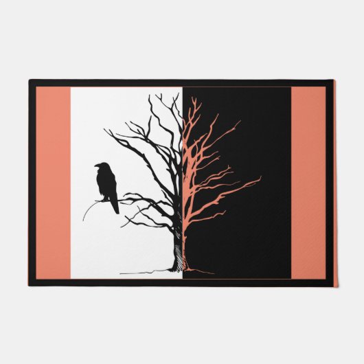 Vogelfotografie-Reihe oder Raven Fußmatte (Vorderseite)