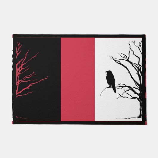 Vogelfotografie-Reihe oder Raven Fußmatte (Vorderseite)