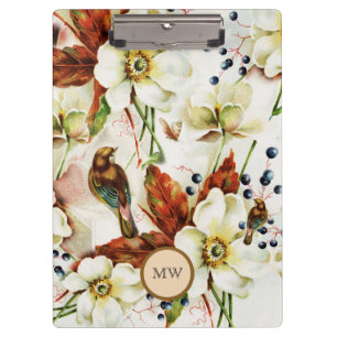 Vogelfrühlingsblüten-Landgarten Klemmbrett