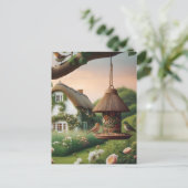 Vogelfutter und Vogelschutzgebiete als Kernlandsch Postkarte (Stehend Vorderseite)