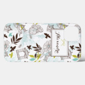 Vogelfutterhäuschen-Muster personalisierte iPad Mi Case-Mate iPhone Hülle (Rückseite (Horizontal))