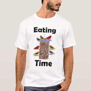 Vogelfutterstation im Garten - Fresszeit für Vogel T-Shirt