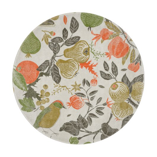 Vogelgarten: Nahtlos Schneidebrett (Vorderseite)