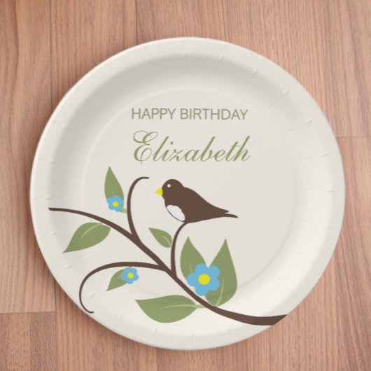 Vogelgeburtstag Pappteller