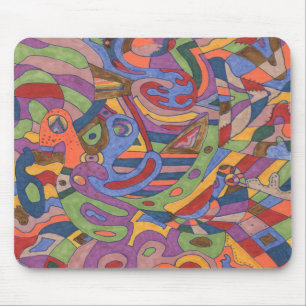 Vogelgeflecht, originalgetreu abstrakt mousepad