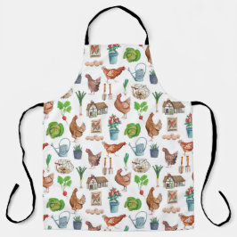 Vogelgeflügel, in Grün und Weiß gezüchtet, Zuhause Schürze