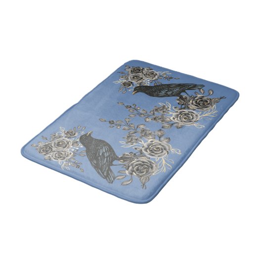 Vogelgeflügel, roh oder würzig, mit Rose Badematte (Schrägansicht)