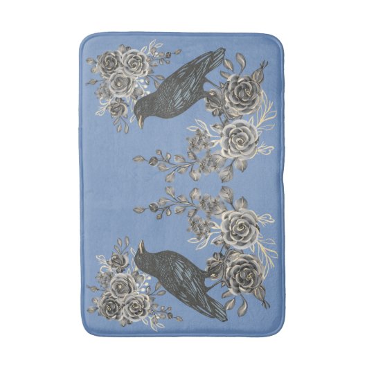 Vogelgeflügel, roh oder würzig, mit Rose Badematte (Vorderseite Vertikal)