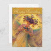 Vogelgel Franz Dvorak Geburtstag Postkarte (Vorne/Hinten)