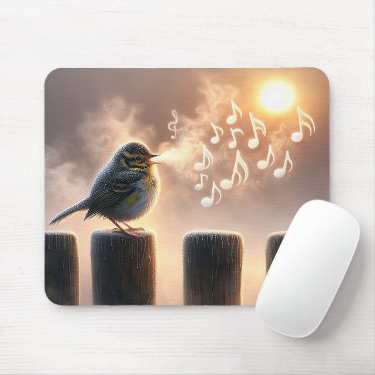 Vogelgesang in der Morgensonne Mousepad (Mit Mouse)
