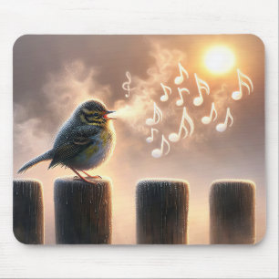 Vogelgesang in der Morgensonne Mousepad
