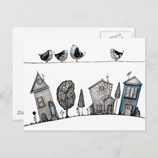 Vogelgesang Postkarte (Vorne/Hinten)