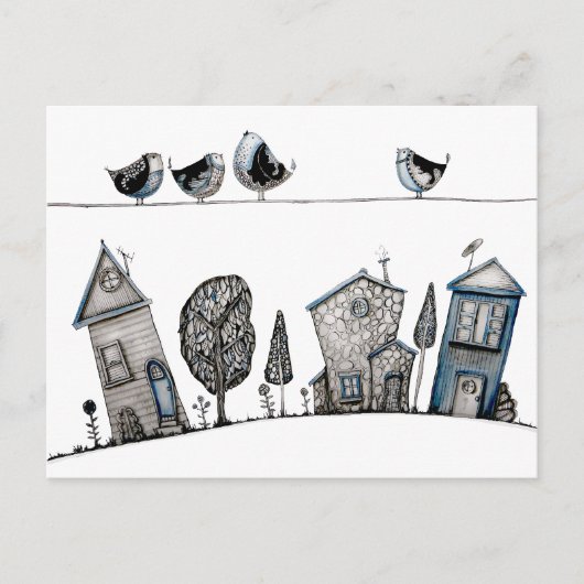 Vogelgesang Postkarte (Vorderseite)