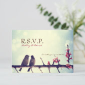 Vogelgeschichte RSVP Karte (Stehend Vorderseite)