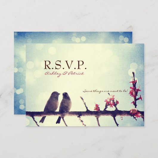 Vogelgeschichte RSVP Karte (Vorne/Hinten)