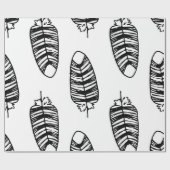 Vogelgestreiftes Federmuster. Nahtloses Muster Geschenkpapier (Flach)