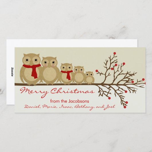 Vogelgewächse Feiertagskarte (Vorne/Hinten)