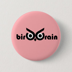 Vogelgezwitscher Owl Eyes Pink Button