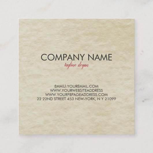 Vogelgezwitscher Quadratische Visitenkarte (Rückseite)