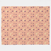 Vogelgezwitscherte "Freedom Throw Blanket" Fleecedecke (Vorderseite (Horizontal))