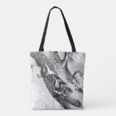 Vogelgravings - ein Treecreeper. Birdwatcher Tasche (Rückseite)