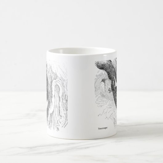 Vogelgravuren - ein Nuthatch & Treecreeper Kaffeetasse (Mittel)