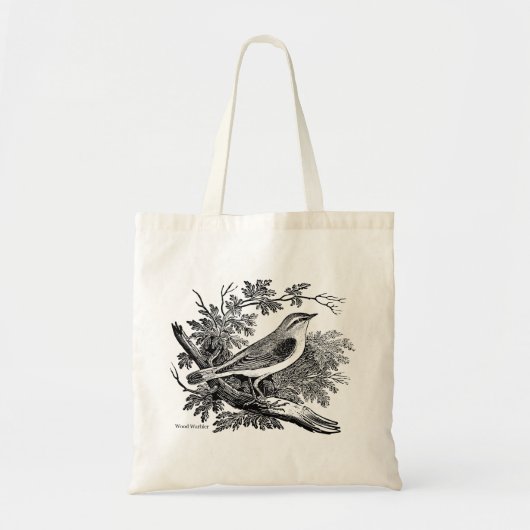Vogelgravuren - ein Wald-Warbler Tragetasche (Vorne)