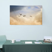 Vogelgrippe im Flug Banner (Messeveranstaltung)