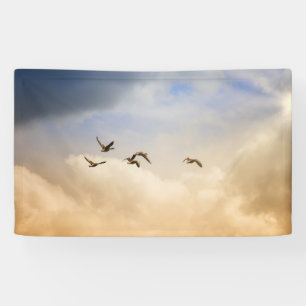 Vogelgrippe im Flug Banner