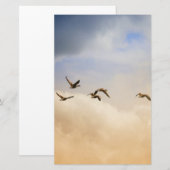 Vogelgrippe im Flug Briefpapier (Vorne/Hinten)