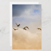 Vogelgrippe im Flug Briefpapier (Vorne/Hinten)