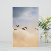 Vogelgrippe im Flug Briefpapier (Stehend Vorderseite)