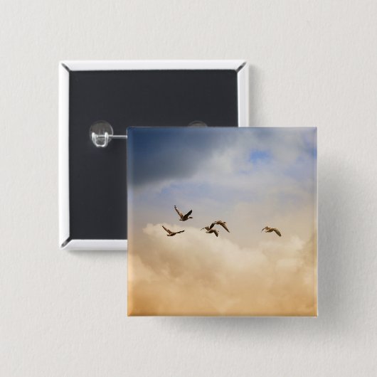 Vogelgrippe im Flug Button (Vorne & Hinten)