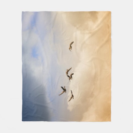 Vogelgrippe im Flug Fleecedecke (Vorderseite)