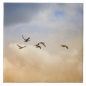 Vogelgrippe im Flug Fliese (Vorderseite)