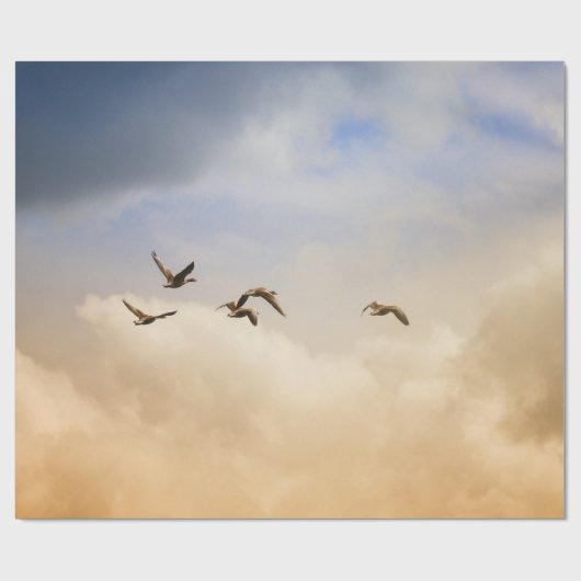 Vogelgrippe im Flug Geschenkpapier (Flach)