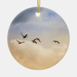 Vogelgrippe im Flug Keramik Ornament