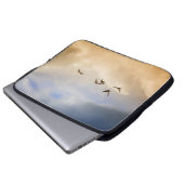 Vogelgrippe im Flug Laptopschutzhülle (Vorne Knopf)